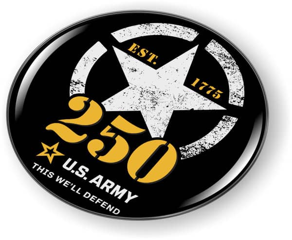 U.S. Army Birthdays 250th Anniversary Emblem